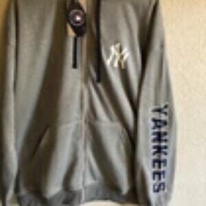 NWT Men's Fanatics Gray New York Yankees Full-Zip Hoodie Size 3XL